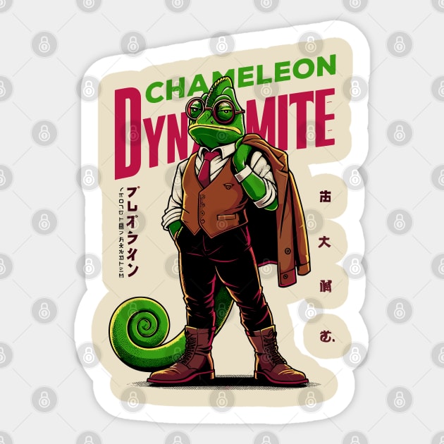 Chameleon Dynamite Sticker by Lima's